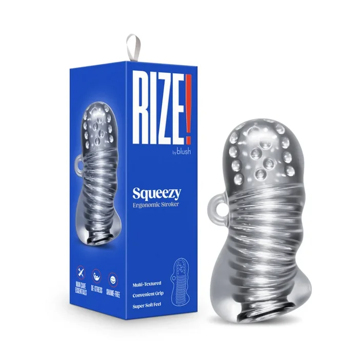 Rize Squeezy Ergonomic Stroker – Clear