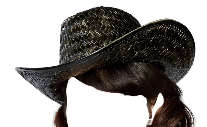 Roma Costume Black Straw Cowgirl Hat Costume Accessory One Size