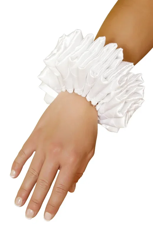 Roma Costume Tittup Wrist Cuffs White One Size