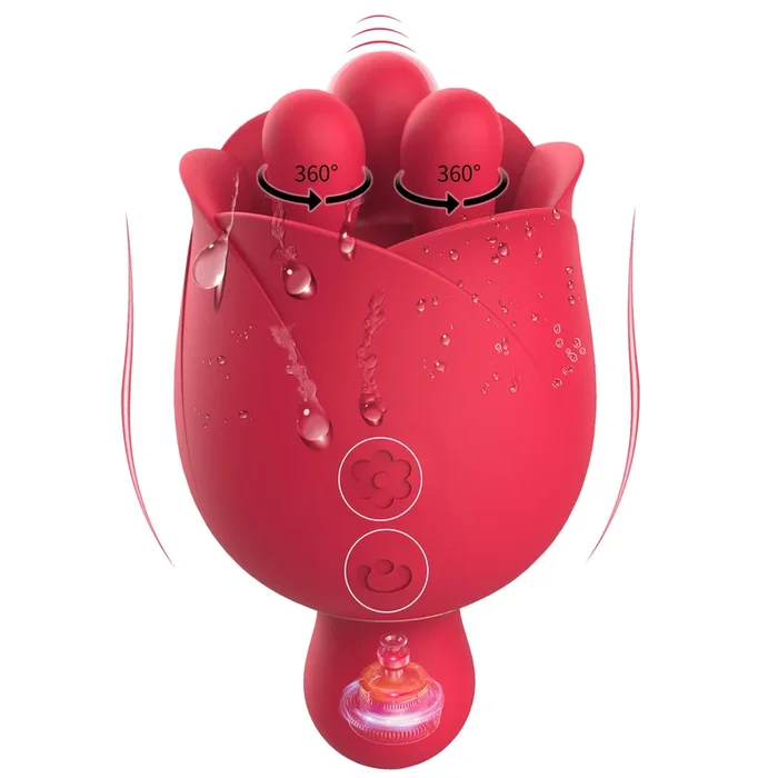 Rotatable Finger Tip Rose Fondling Vibrator