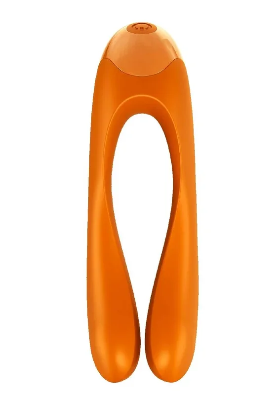 Satisfyer Candy Cane Silicone Rechargeable Mini Vibrator – Orange