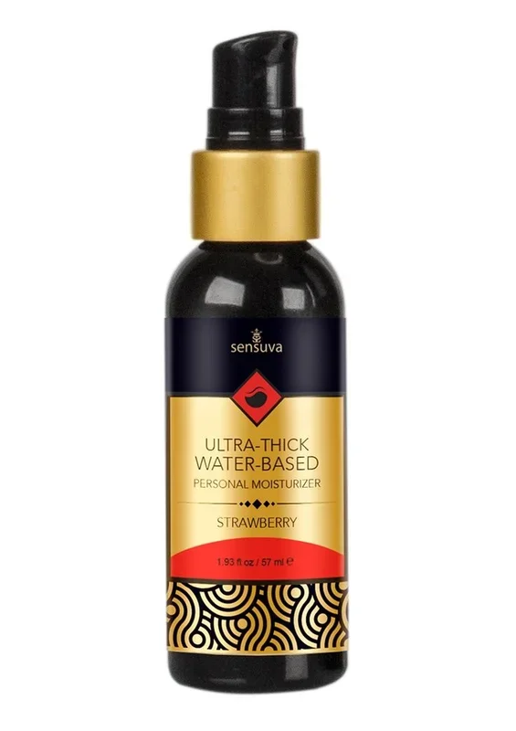 Sensuva Ultra Thick Water Based Personal Moisturizer Strawberry Flavored Lubricant