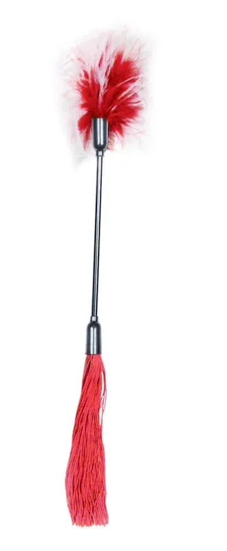 Sex and Mischief Whipper Tickler Red & White