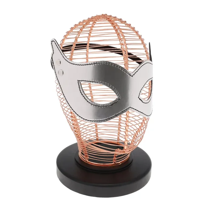 SEXCAPADES FAUX LEATHER CAT MASK W/ EARS