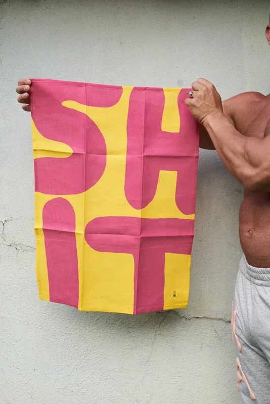 Shit Tea Towel – Third Drawer Down x David Shrigley