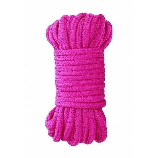 Shots Ouch! Black & White Japanese Rope 10m / 33ft Pink