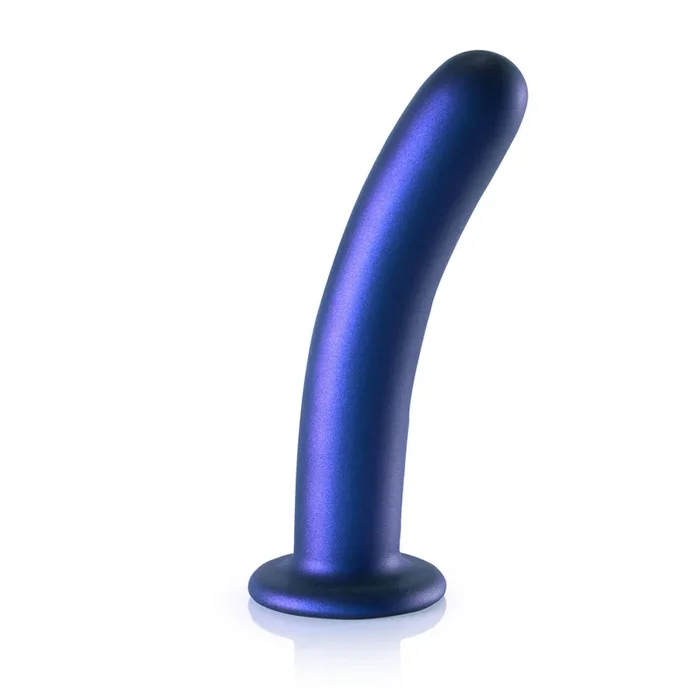 Shots Ouch! Liquidness Silicone G-Spot 7 Inch Dildo – Metallic Blue
