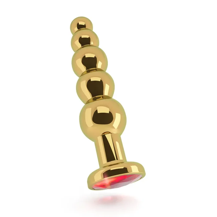 Shots Rich R5 Metal Butt Plug 4.9 Inch Sparkling Sapphire – Gold
