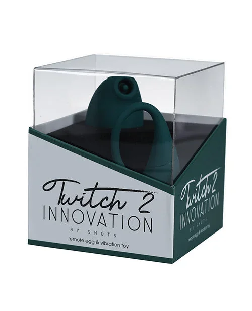 Shots Twitch 2 Vibrator w/Remote Control Vibrating Egg – Forest Green