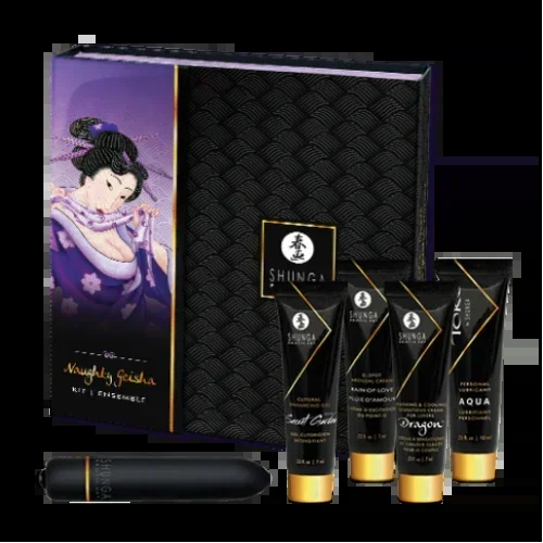 Shunga Naughty Geisha Couples Adventure Getaway 5 PC Collection Kit
