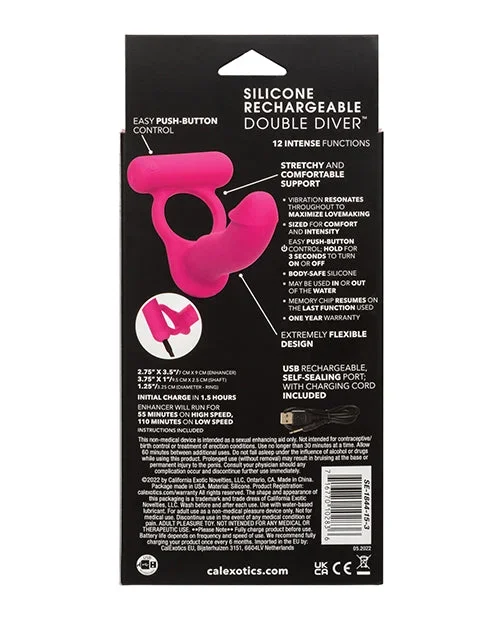 Silicone Rechargeable Double Diver – Pink
