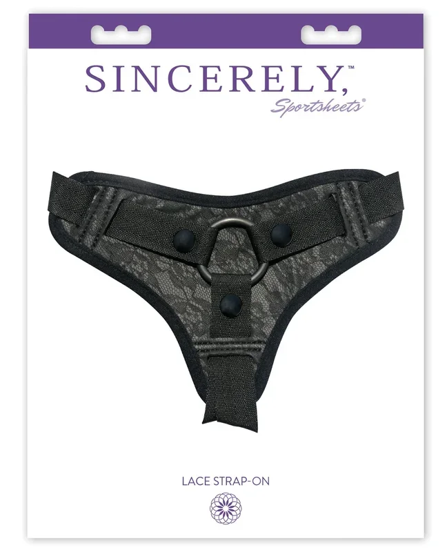 Sincerely Lace Strap-On – Black