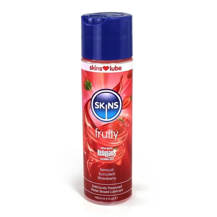Skins Strawberry Water Fruit Water Based Lubricant 4.4 oz