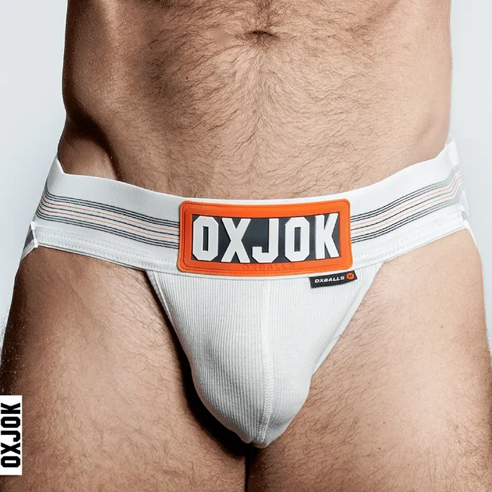 SLINGJOCK upthrow slider-strap jock, WHITE SNOW, X-LARGE