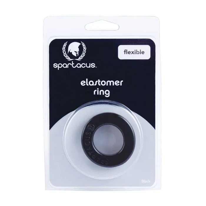 Spartacus Elastomer Cock Ring – Metro Black