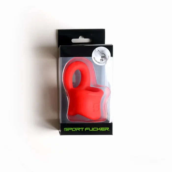 Sport Fucker Baller Silicone Cock and Ball Ring Red
