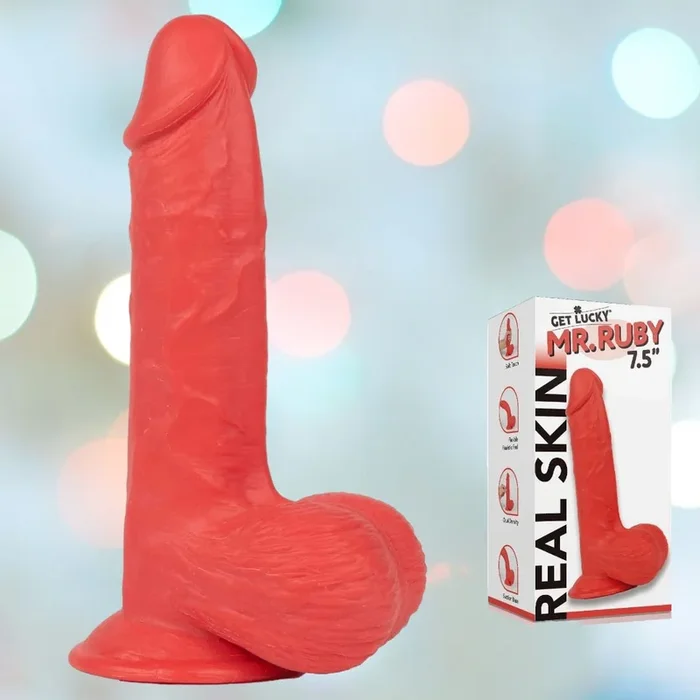 Start Out Lucky Mr. Ruby 7.5 ” Realistic Dildo with Suction Cup