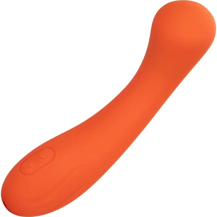 Stella Liquid Silicone G-Wand Waterproof Rechargeable G-Spot Vibrator By CalExotics – Orange