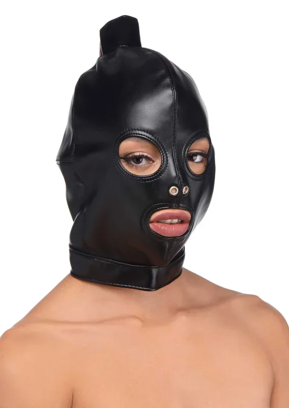 Strict Ponytail Bondage Hood – Blackness