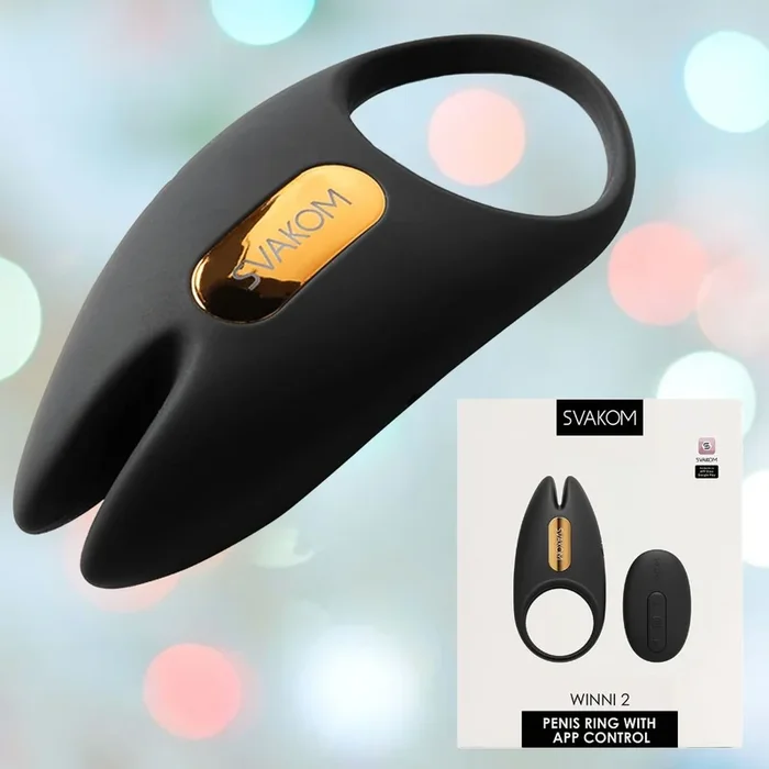 Svakom Winni 2 Penis Ring w/ App Control (Black)