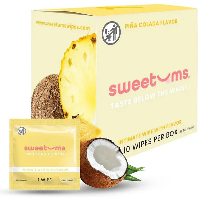 Sweetums Confidant Wipes Pina Colada Flavor 10-Pack