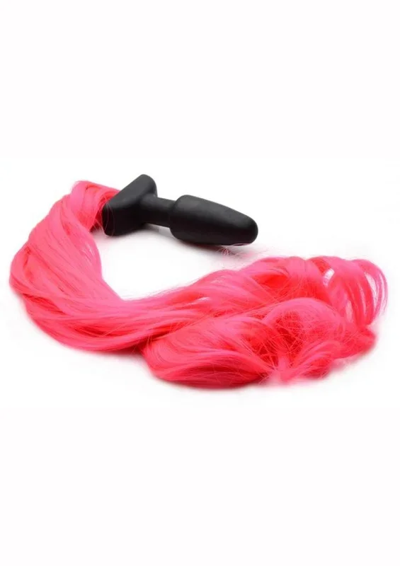 Tailz Hot Pink Pony Tail Anal Plug Fun and Flirty Anal Play Accessory