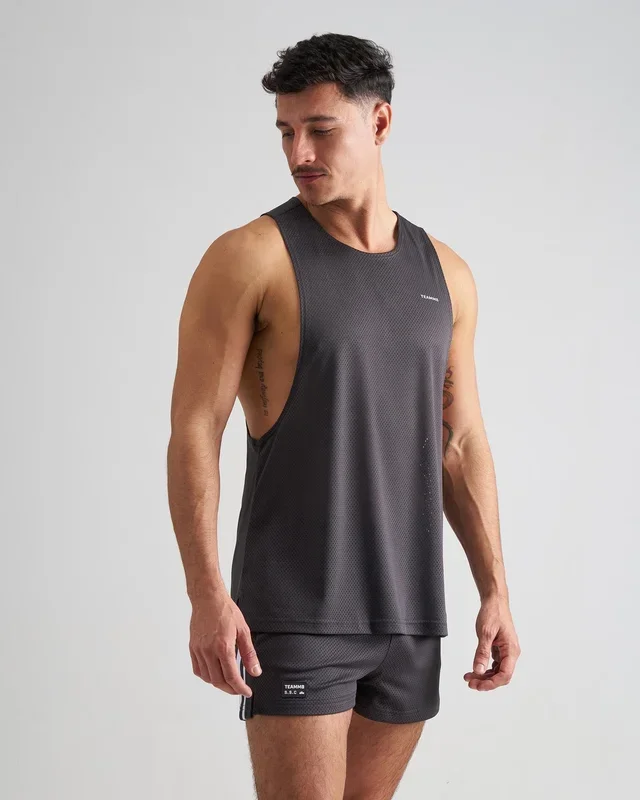 TEAMM8 S.S.C. Mesh Tank – Gunmetal