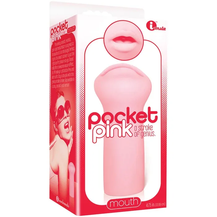 The 9’s Pocket Pink Mini Masturbator-Mouth