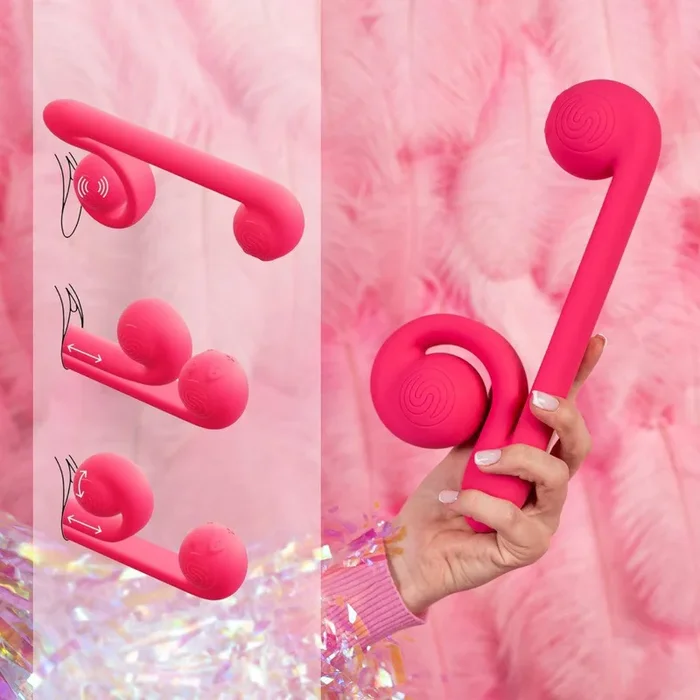 The Snail Ultra Powerful 2 Motor Dual Stimulating Vibrator – Pink