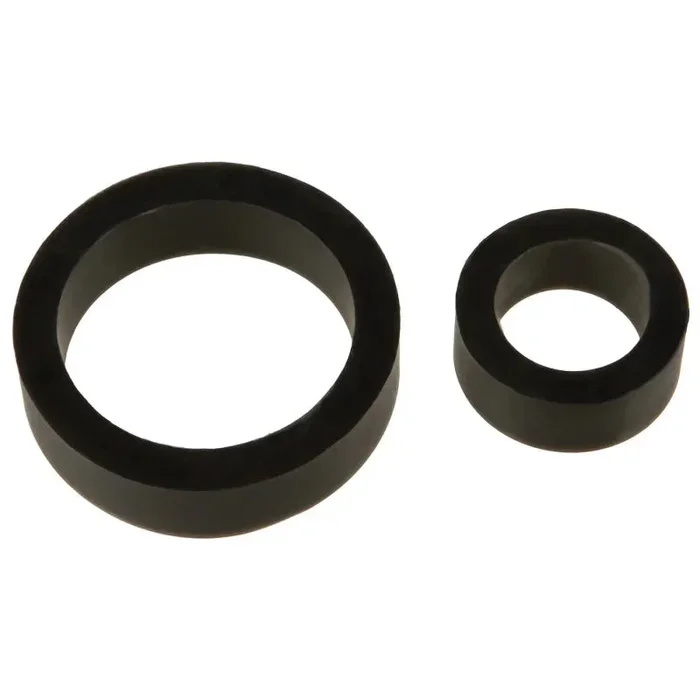 Titanmen Cock Ring Platinum Silicone Double Pack – Black