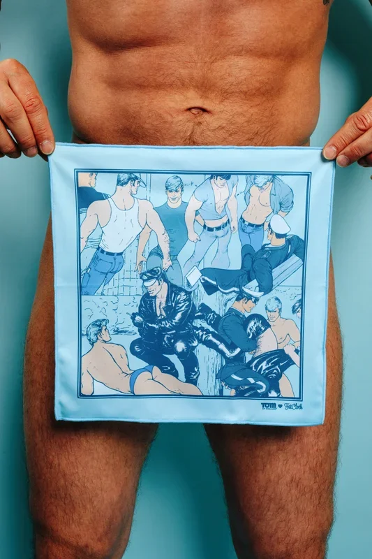 Tom of Finland x FatCloth pocket Square: Pekka