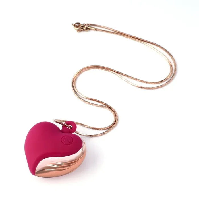 Tracy’s Dog Beating Love Silicone Heart-Shaped Necklace Vibrator