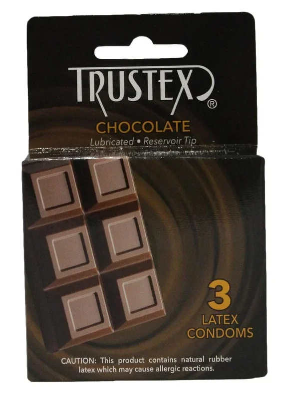 Truste Lubricated Reservoir Tip Flavored Latex Condom Chocolate
