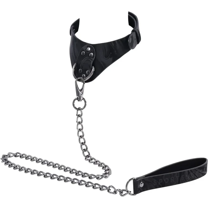 Velvet Noir Collar & Leash By Sportsheets