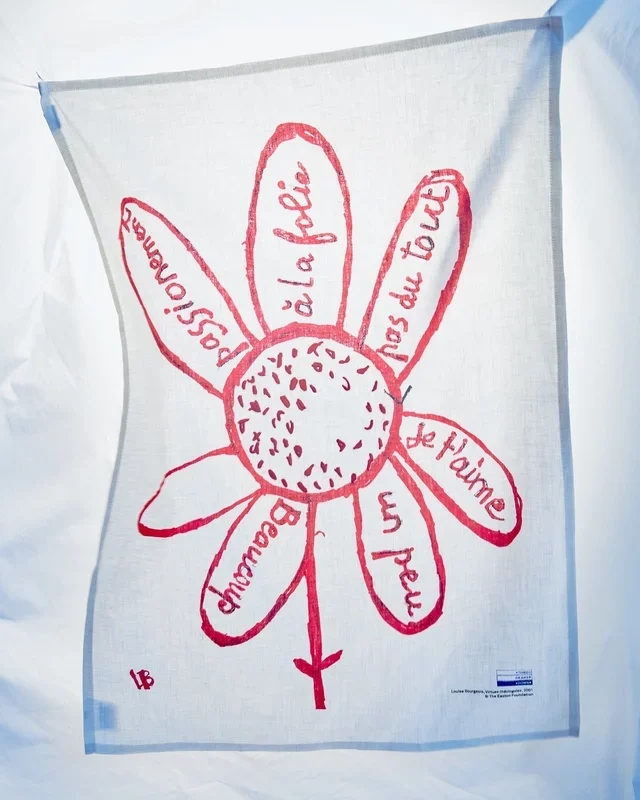 Virtues theologales Linen Tea Towel by Louise Bourgeois x Third Drawer Kill