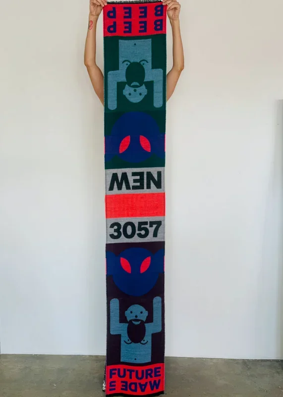 Walter Van Beirendonck Beep Beep Scarf – Orange