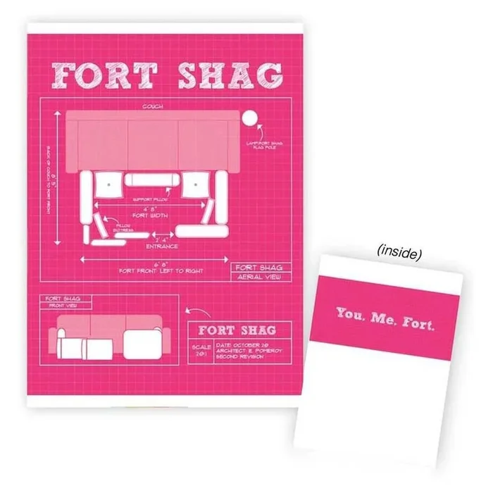Warm Human Fort Shag Greeting Card