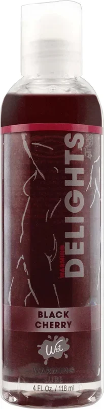 Wet Warming Delights Black Cherry Flavored Lube 4 Oz