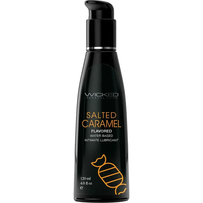 Wicked Aqua Salted Caramel Water Free-Base Personal Lubricant 4 fl oz