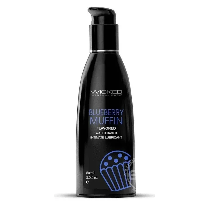 Wicked Aqua Water Based Flavored Lubricant Blueberry Muffin