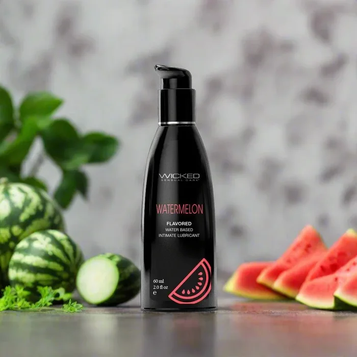 Wicked Aqua Watermelon Flavored Water Based Lubricant 2 oz