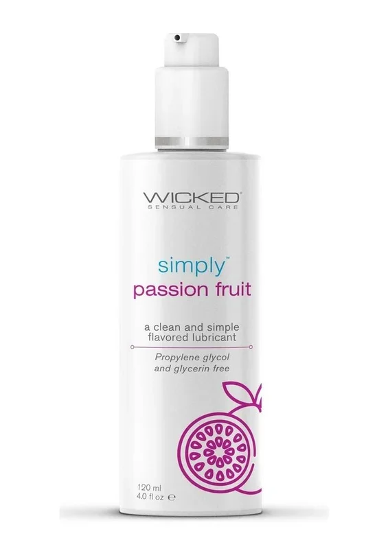 Wicked Simply Water Based Flavored Lubricant 4oz – Passion Fruit