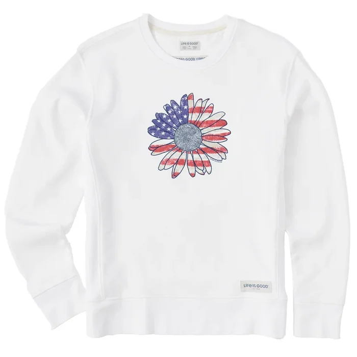 Women’s America The Beautiful Daisy Simply True Fleece Crew
