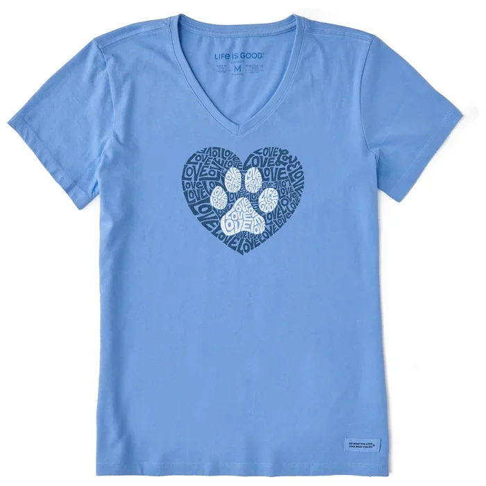 Women’s Animal Heart Short Sleeve Crusher Vee
