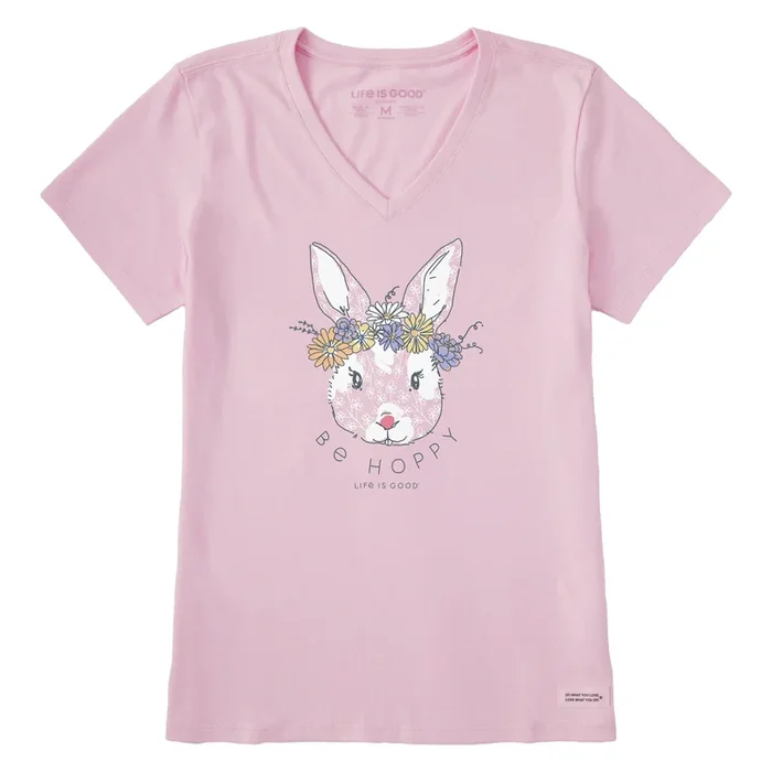 Women’s Be Hoppy Flower Crown Short Sleeve Vee