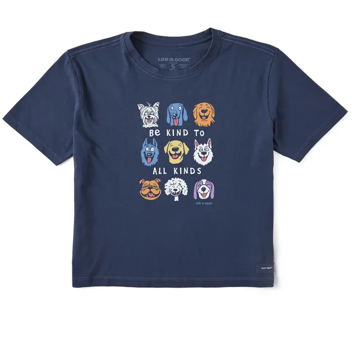 Women’s Be Kind to all Kinds Short Sleeve Crusher Boxy Tee