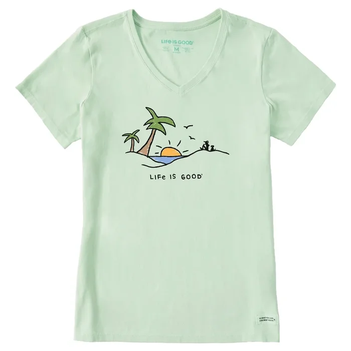 Women’s Beach Palms Vista Short Sleeve Crusher Vee