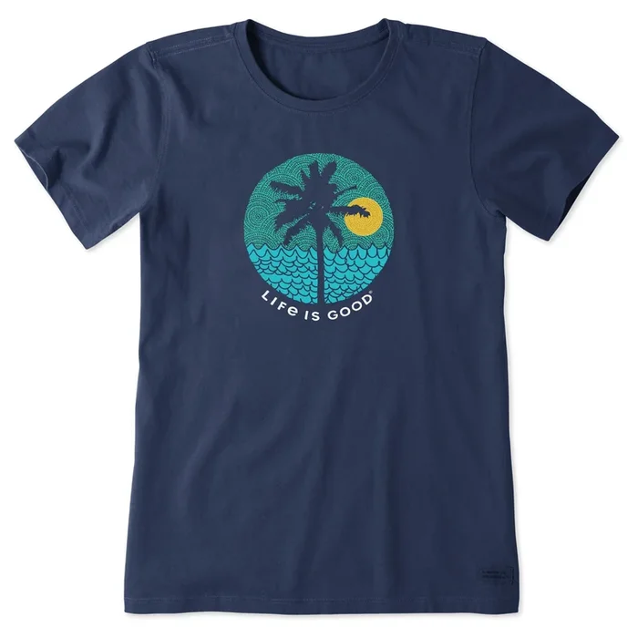 Women’s Beach Patterns Short Sleeve Crusher Tee