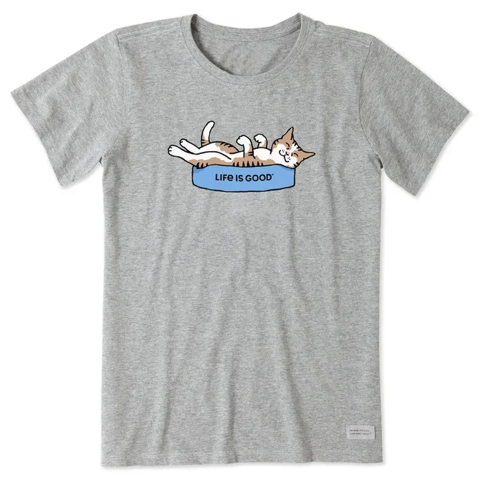 Women’s Belly Rub Cat Short Sleeve Crusher Tee