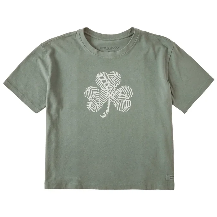 Women’s Bert’s Tropical Shamrock Short Sleeve Crusher Boxy Tee